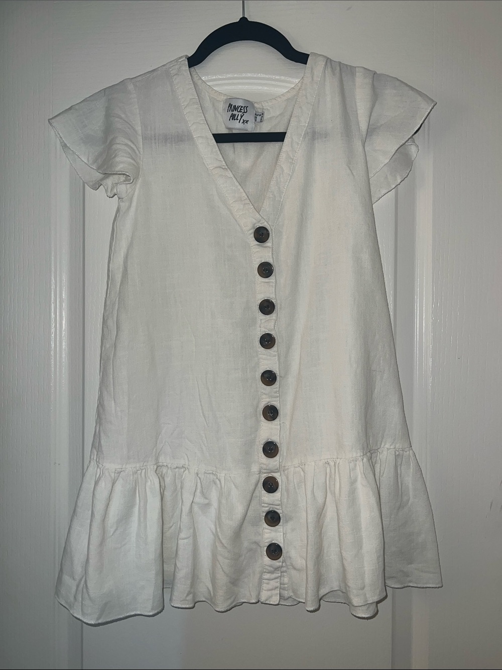 Princess Polly White Button Down Cover-up Dress